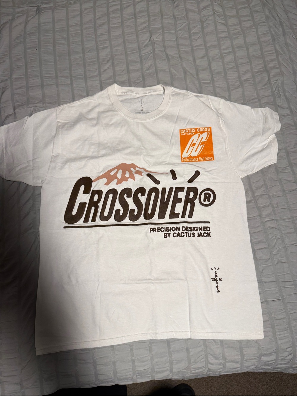 Cactus Jack by Travis Scott White Tee with Brown & Orange Graphics